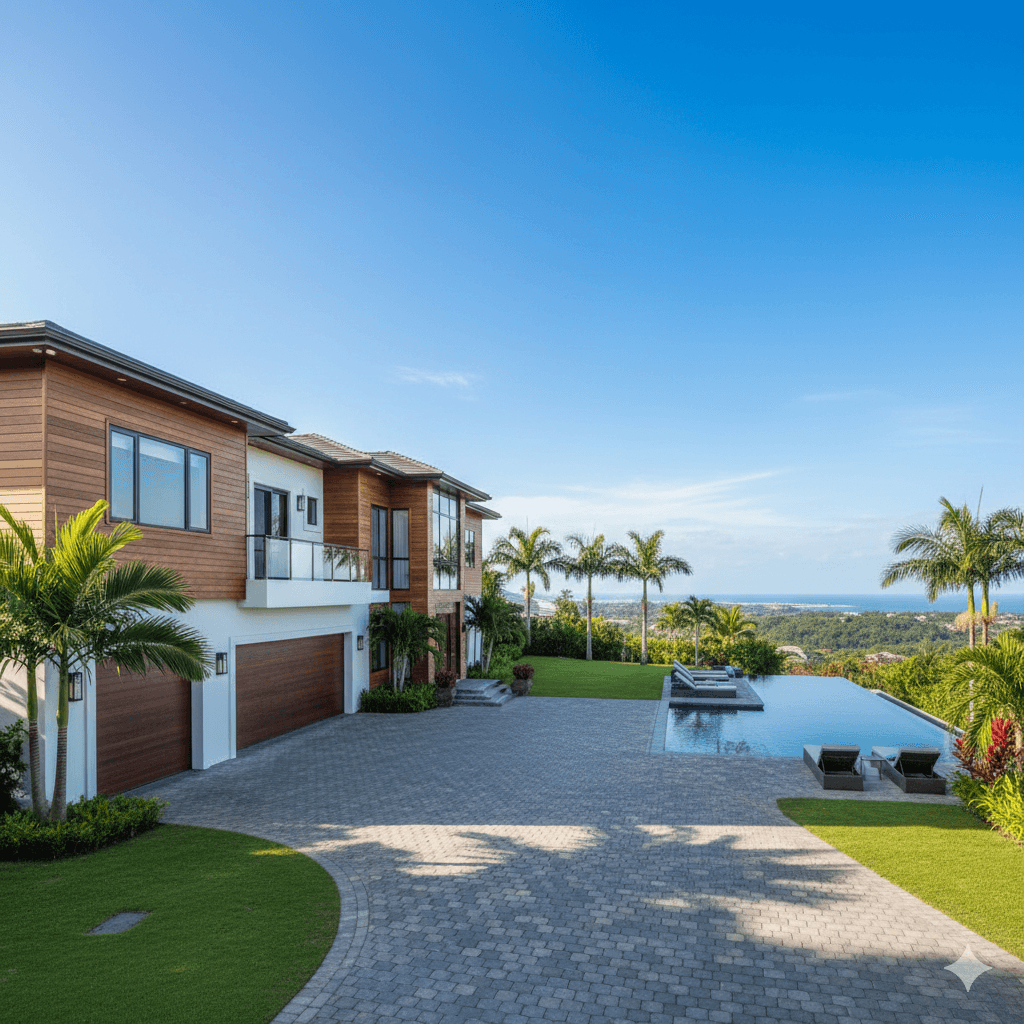 Modern kitchen and dining area